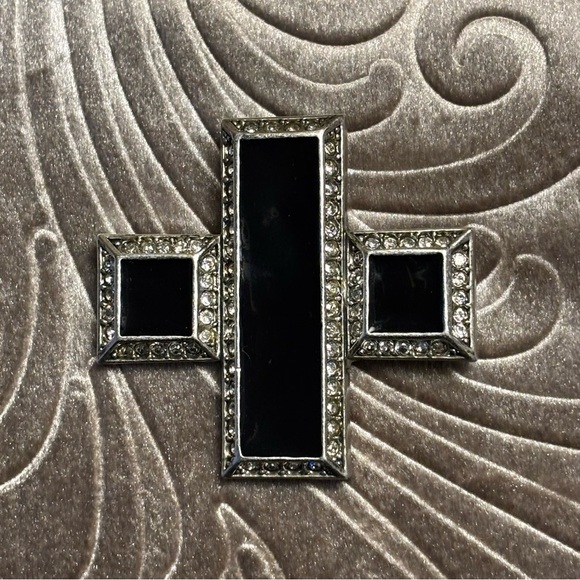 STAMPED ST JOHN RARE RHINESTONES VINTAGE BROOCH  EARRING SET EXCELLENT CONDITION - Picture 6 of 6